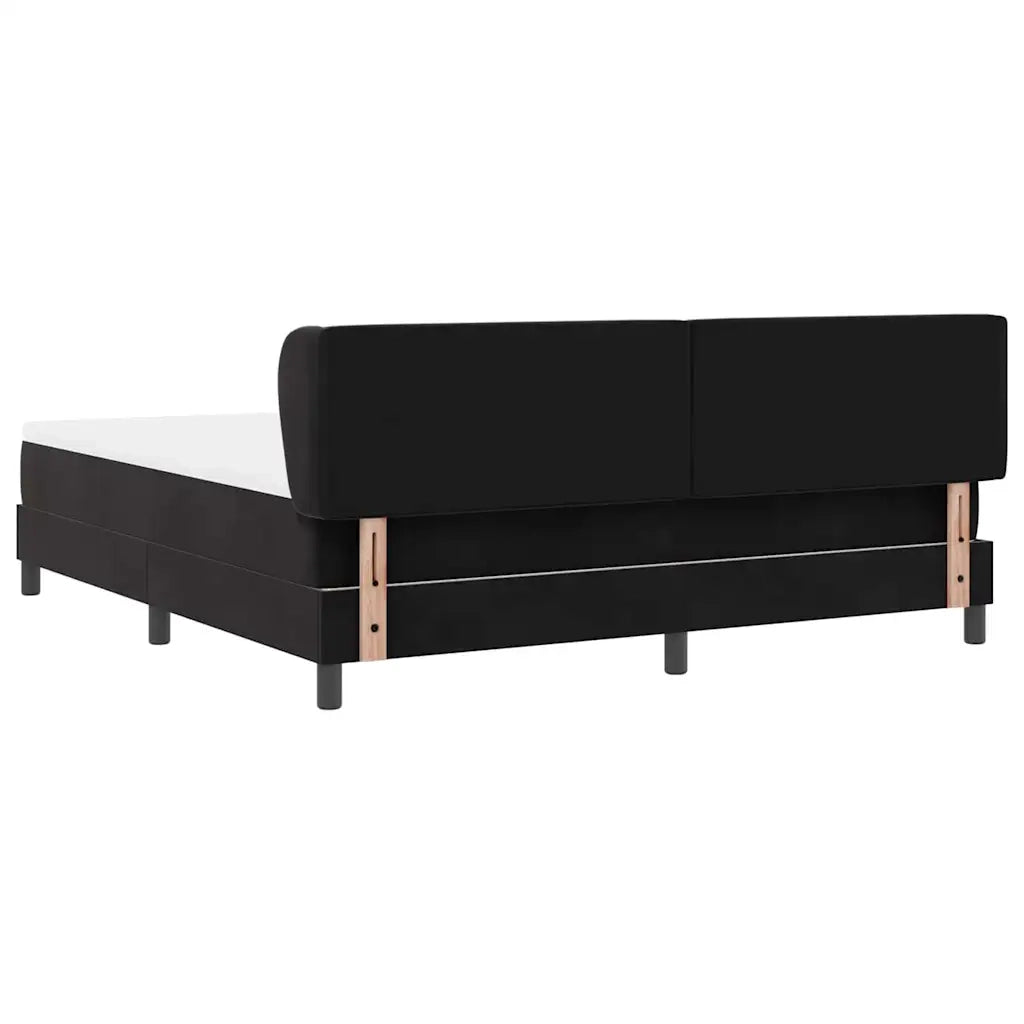 Letto a molle con testiera Nero 180 x 200 cm Velluto 3340348