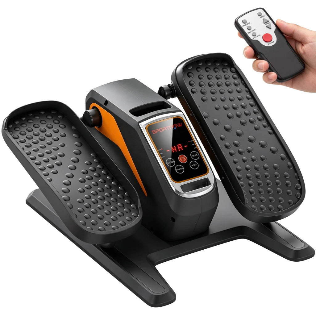 Mini Cyclette Ellittica da Scrivania con Telecomando 12 Velocita e 3 Programmi Pedaliera Compatta e Silenziosa per Casa e Ufficio