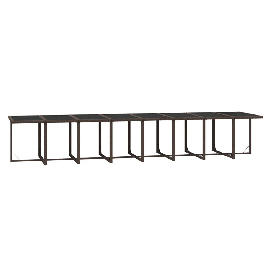 Set da pranzo da giardino 21 pz marrone in polyrattan 02_0014436