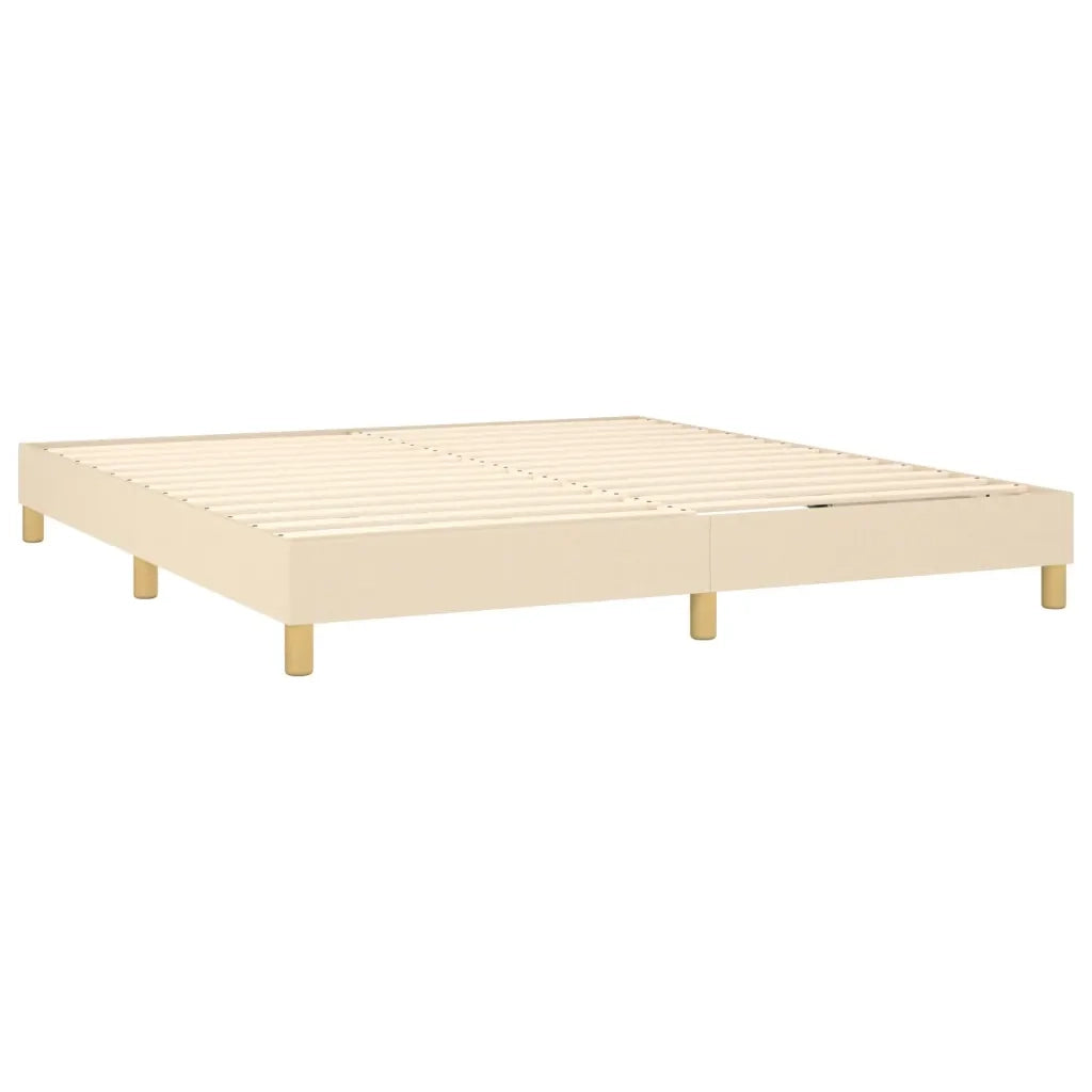 Giroletto a Molle con Materasso Crema 180x200 cm in Tessuto 3130454