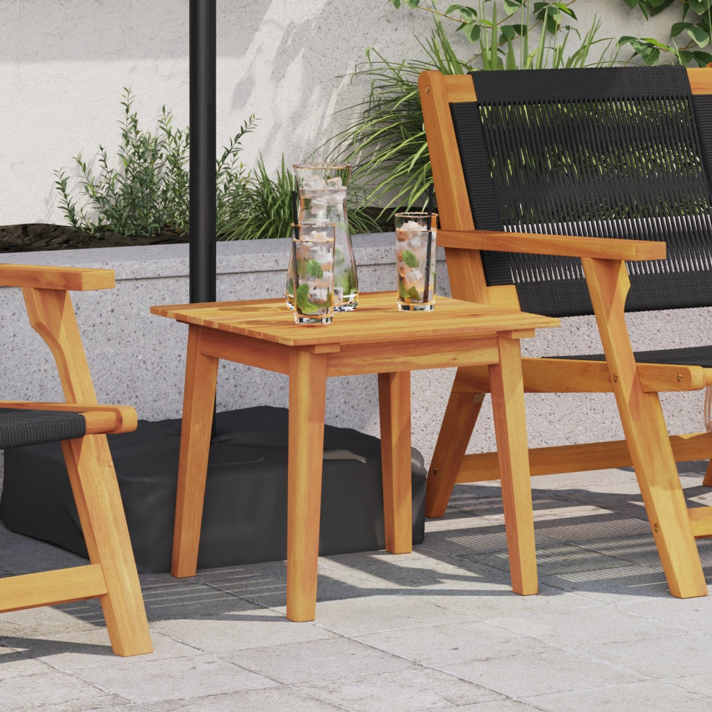 Tavolino 45x45x40 cm in legno massello di acacia