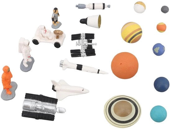 Set di modelli planetari educativo per bambini con astronauta in PVC, modello duraturo