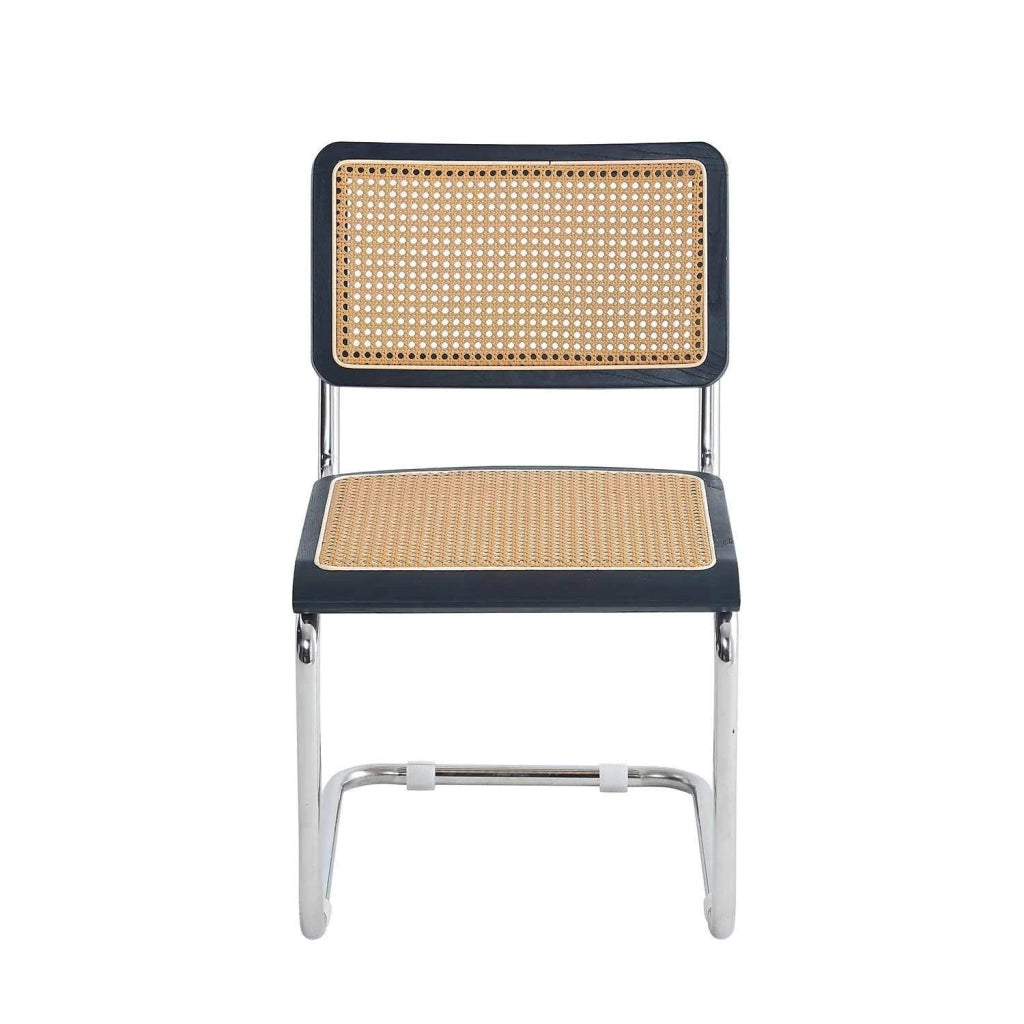 LÚZETE - SEDIA WEBSTER IN RATTAN NERO PL