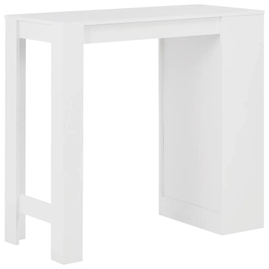 Tavolo da Bar con Ripiano Bianco 110x50x103 cm 280211