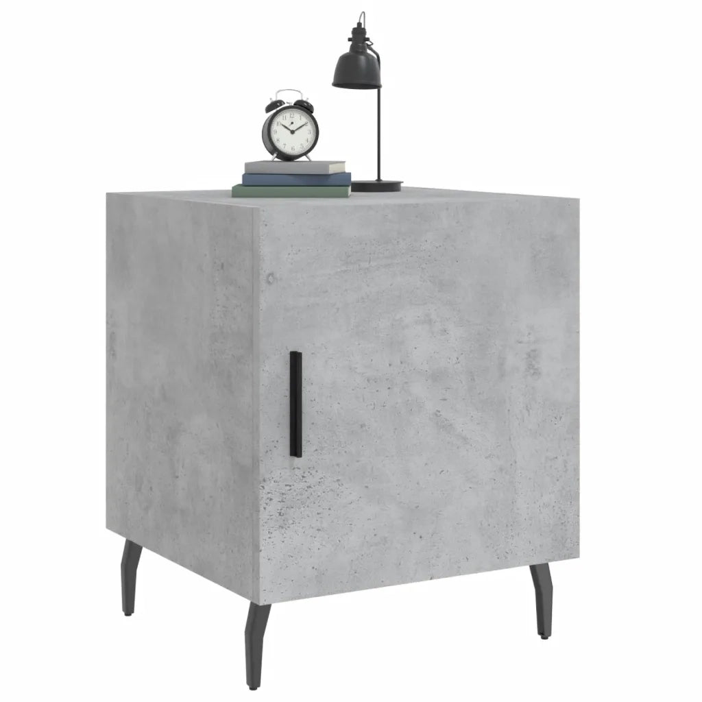 Comodini 2 pz Grigio Cemento 40x40x50 cm in Legno Multistrato 827605
