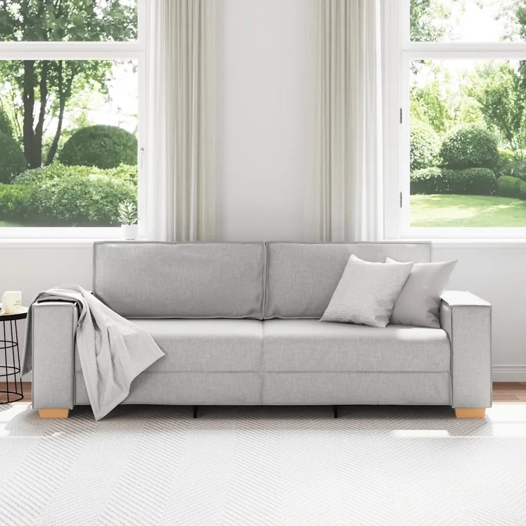 Divano a 3 Posti-Sofa 3 Posti Grigio Nuvola 180 cm in Tessuto 954848