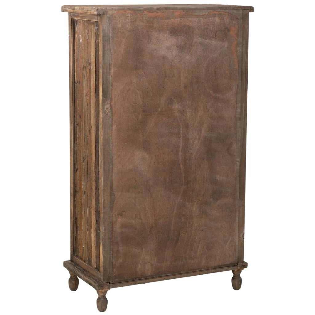 Vetrina in legno con 2 ante e 1 cassetto 80x42x138
