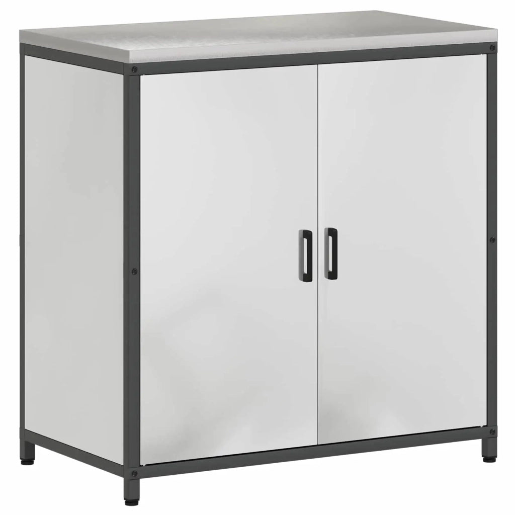 Stoccaggio in cucina con porta Argento 90 x 50 x 92 cm Acciaio 874987
