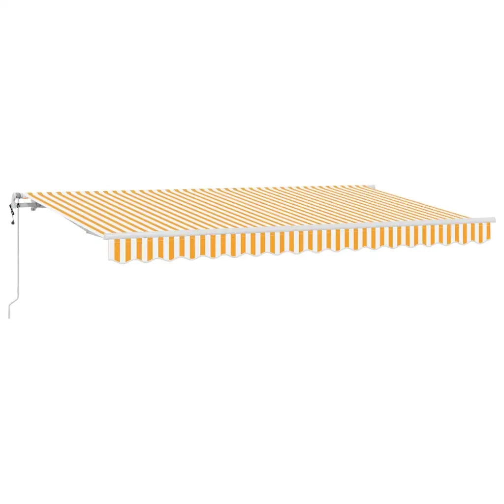 vidaXL Tenda Retrattile Giallo e Bianco 400 x 200 cm