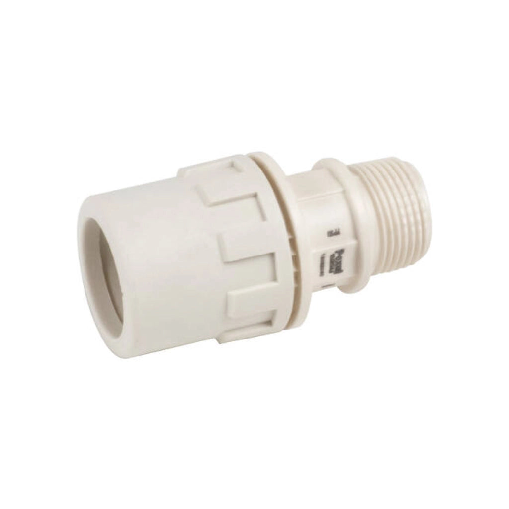 RACCORDO DIRITTO MASCHIO A PASSAGGIO TOTALE CONNESSIONE MEDIANTE BICCHIERATURA IN TECNOPOLIMERO SERI - 16X2 - 1/2  - VIL