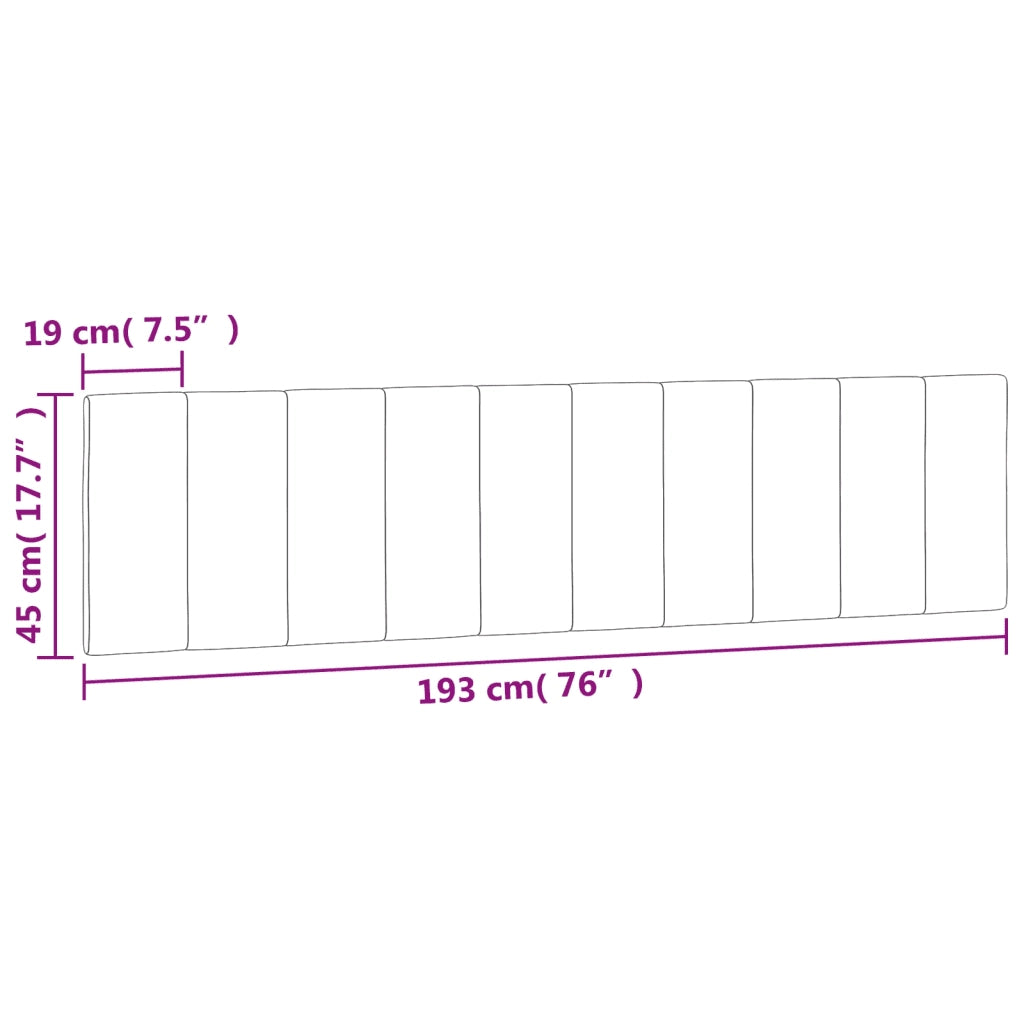 Cuscino Testiera Hanko Grigio Scuro 193 cm in Velluto 374699