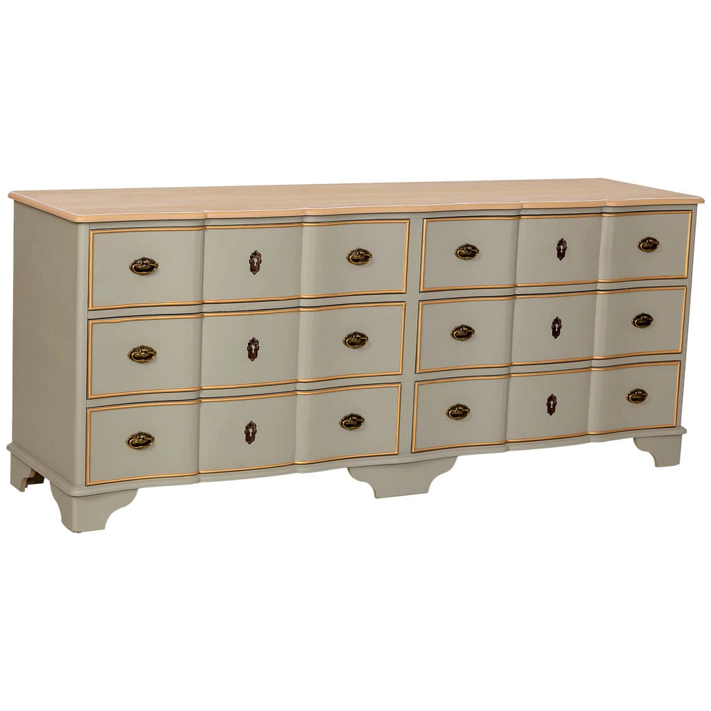 Credenza in legno 193x50x80h cm verde
