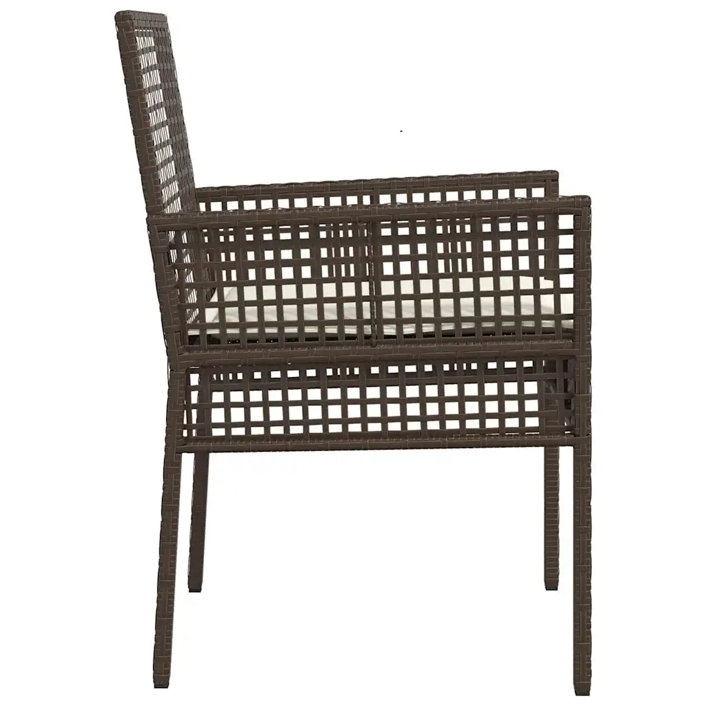 Sedia da Giardino 2 pcs Marrone 55 x 53 x 85 cm polyrattan 42003446