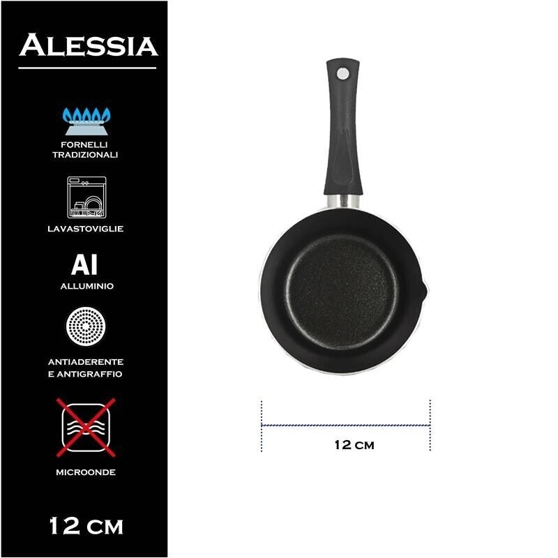 MA MAISON CASSERUOLA CONICA LINEA ALESSIA 12 CM CON UN MANICO ANTIADERENTE E ANTIGRAFFIO IN ALLUMINIO