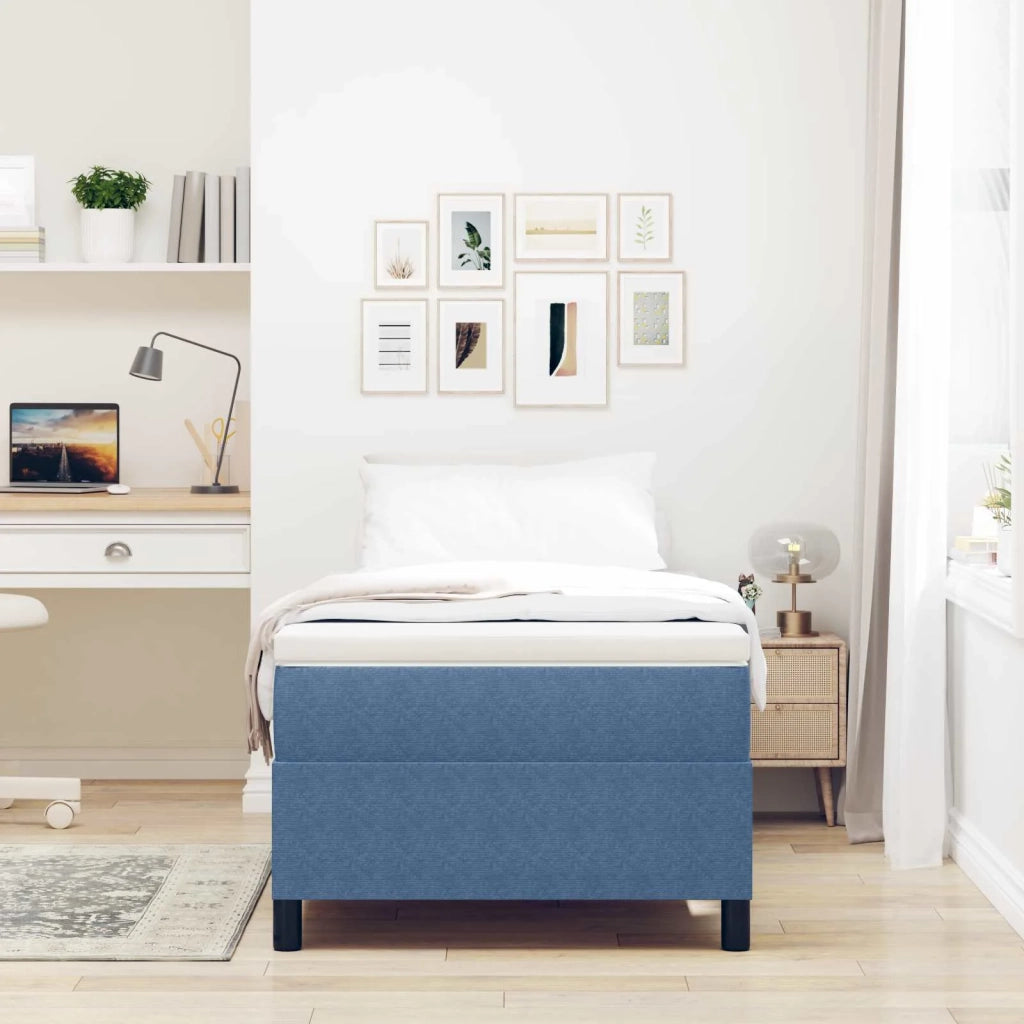 Struttura letto piattaforma-Giroletto-Rete del Letto Blu 100 x 200 cm Tessuto in Cords