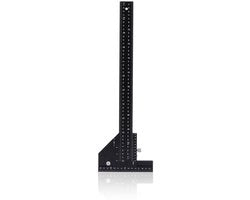 Liniaal multifunzionale 27,9 cm - lega di alluminio - misurazione precisa - blocco interno - adatto per lavorazione del legno