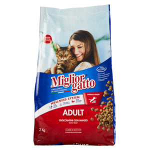 Multipack da 6 confezioni di miglior gatto morando adult croccantini secchi al manzo 400 gr