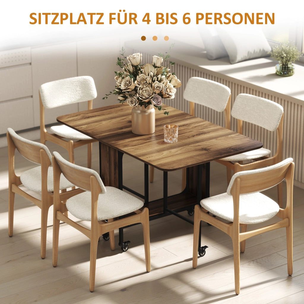 Tavolo pieghevole ¨C zephmum ¨C 130x80x74 cm marrone legno