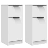 Credenze 2 pz Bianche 30x30x70 cm in Legno Multistrato cod mxl 9966