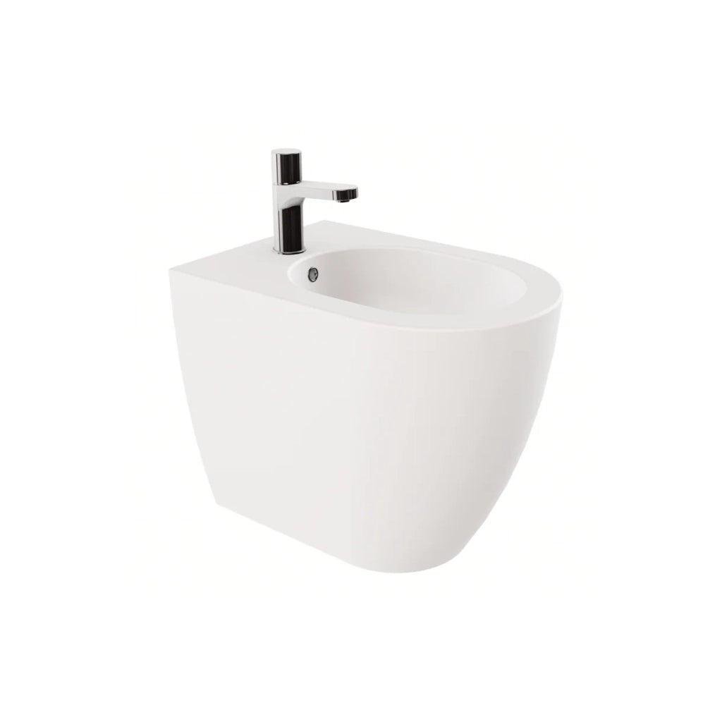 Bidet a Terra Azzurra Ceramica "Comoda" Bianco Opaco