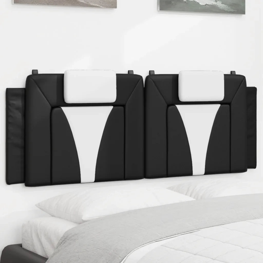 Cuscino Testiera Viana Nero e Bianco 140 cm in Similpelle CFW4373123