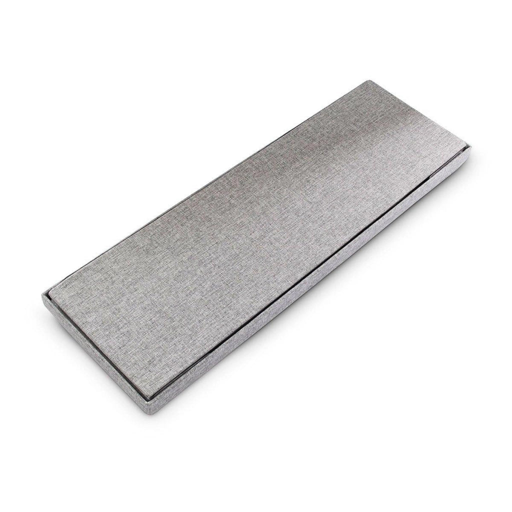 Panca portaoggetti in lino con coperchio grigio 114 cm 3013010