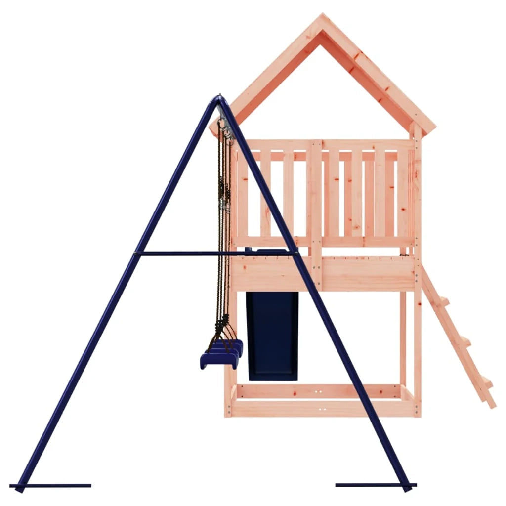 Area giochi all'aperto con altalene scivolo e robuste strutture per arrampicarsi  giochi da giardino 564 x 235 x 228 cm legno massello di abete Douglas 02_0004633