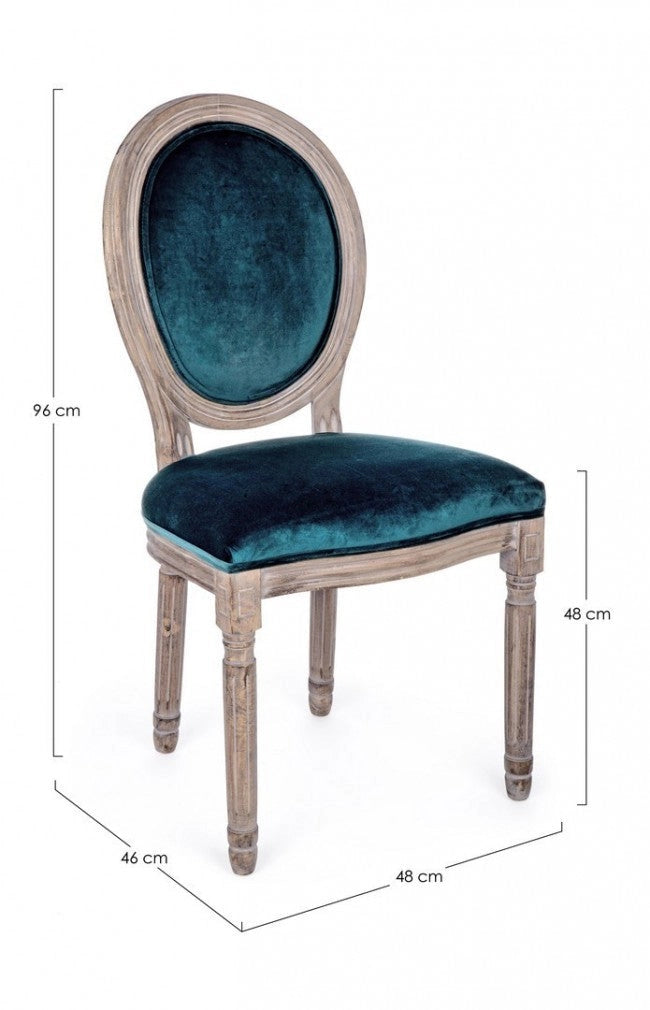 Set 2 Sedie 48x46x96h cm Mathilde Deep