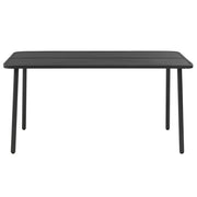 Tavolo da Giardino Grigio Scuro 150x90x72 cm in Acciaio 44259