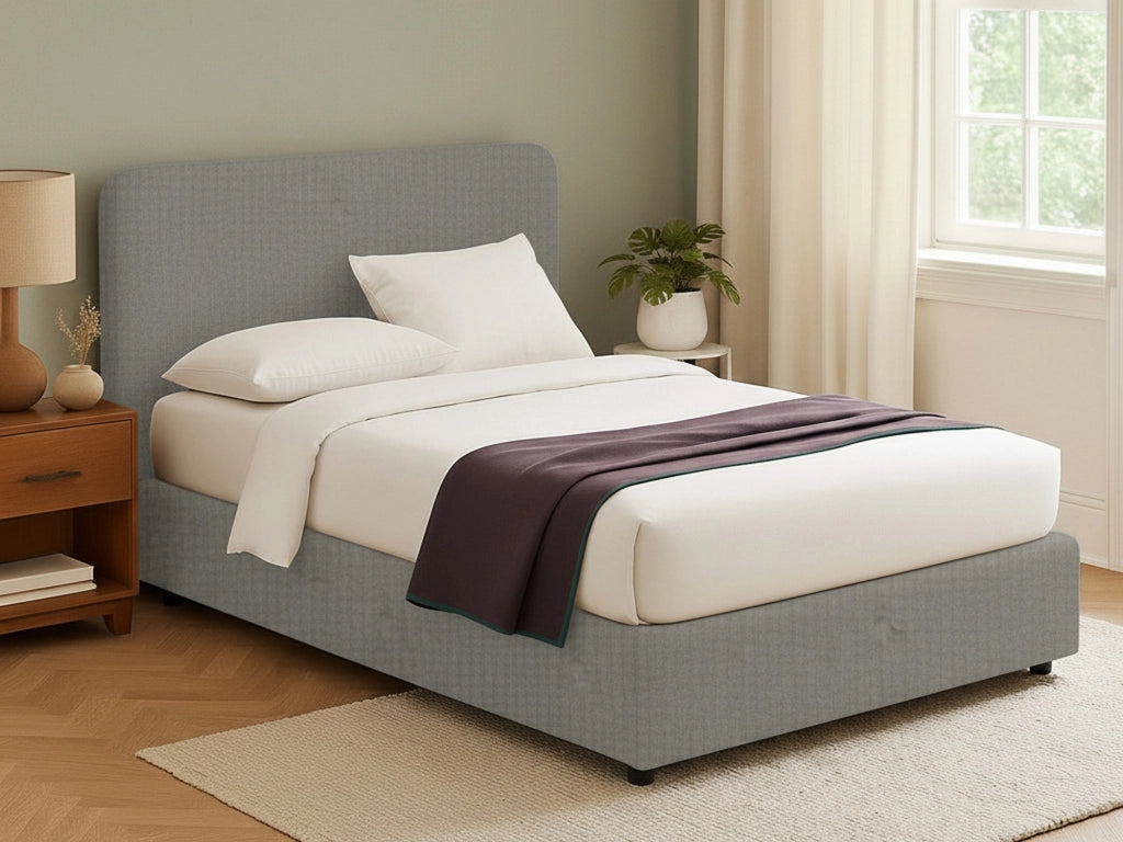 Wigan, Letto Matrimoniale Sfoderabile Made in Italy, Grigio Cenere