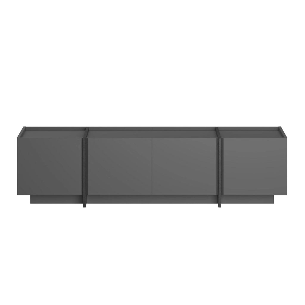 Nokarara, Mobile Porta tv Apertura a Ribalta, 180x35x46h cm Nero Antracite