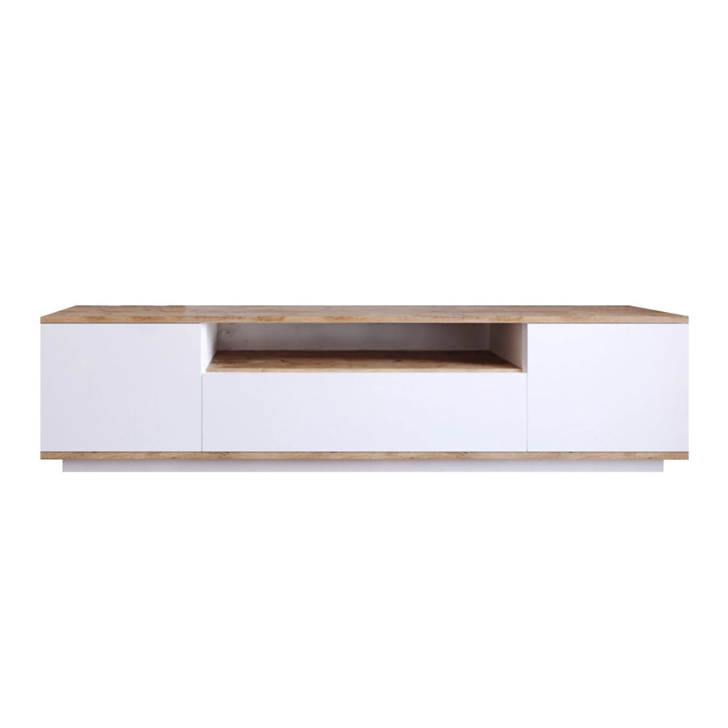 Mobile TV in legno "FR7" - 180 x 44 x 44 cm - Pino atlantico bianco