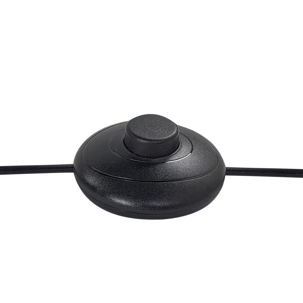 Lampada da terra a braccio struttura in metallo e paralume regolabile nero in stile moderno per soggiorno e camera da letto