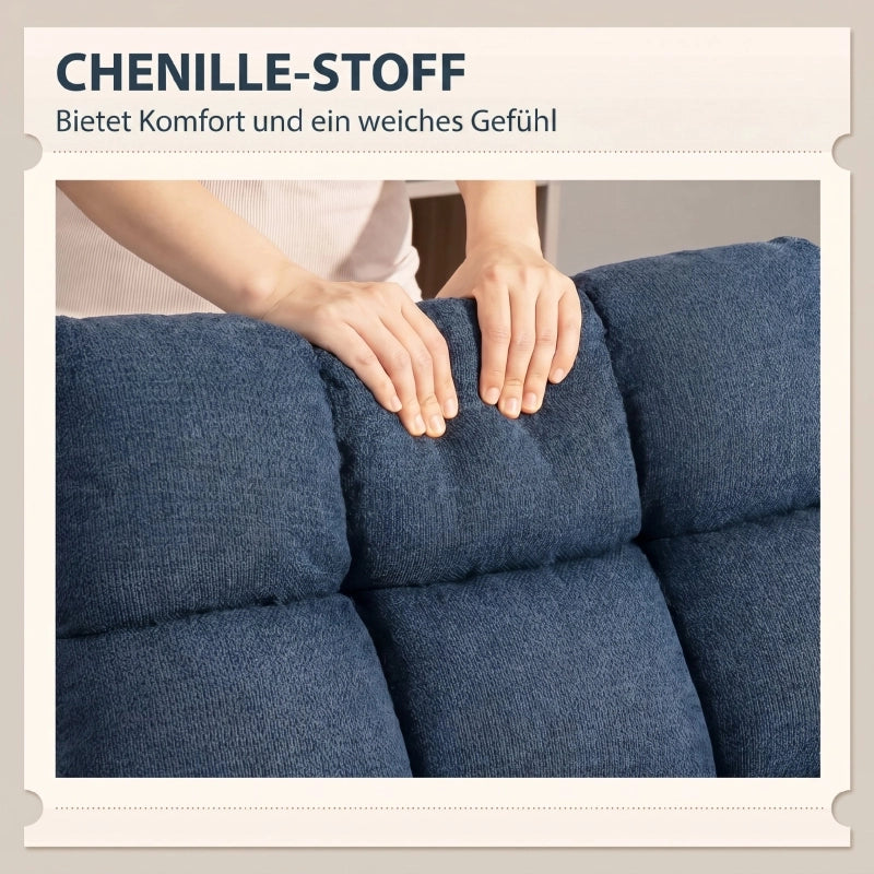 POLTRONA girevole 75 cm Blu scuro in poliestere