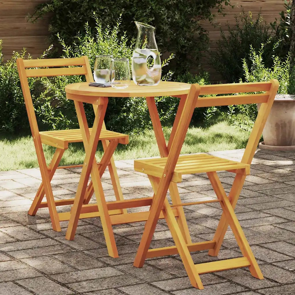 Set da Pranzo per Giardino con cuscino 3 pz | Set Salotto da Giardino Olio Naturale