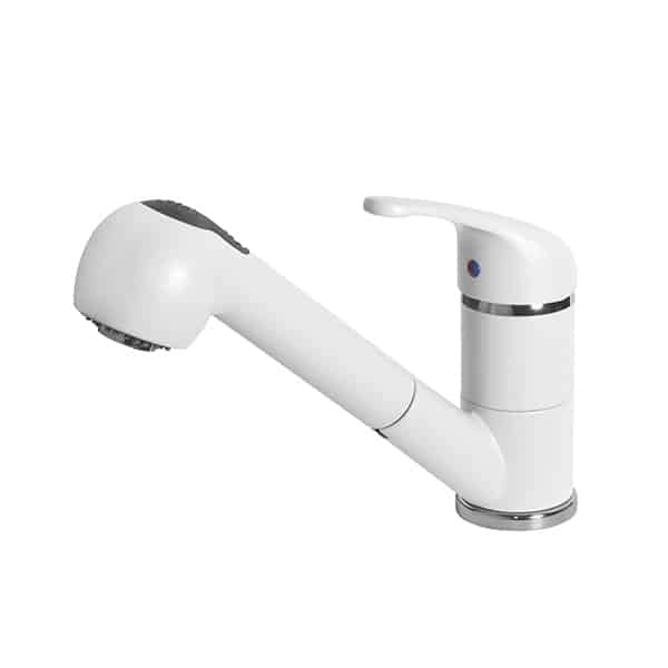Rubinetto Miscelatore Cucina Elleci Venere Granitek Bianco MGKVEN68