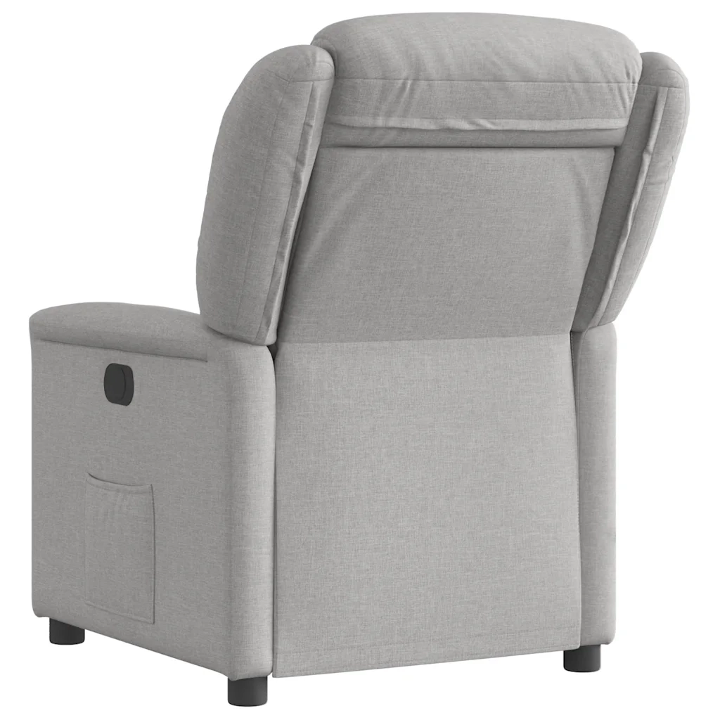Divano Sedia-Poltrona Reclinabile in Tessuto Grigio Nuvola 727894