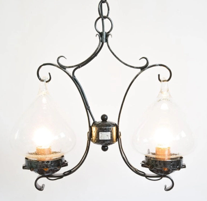 LANTERNA LAMPADARIO BILANCERE GANCIO IN FERRO BATTUTO LAMPADE LAMPIONE APPLIQUE