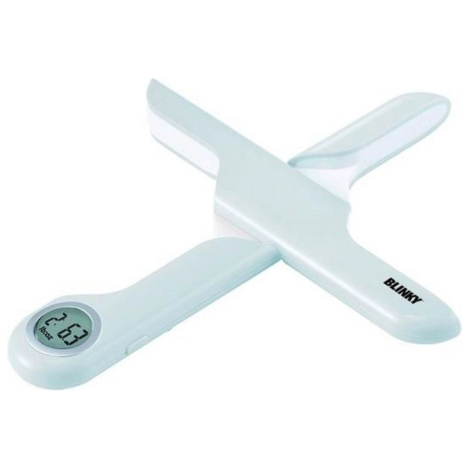 Blinky Mina Bilancia Elettronica da Cucina Pieghevole Portata 5 Kg Divisione 1 g Funzione Tara Auto-off colore Bianco