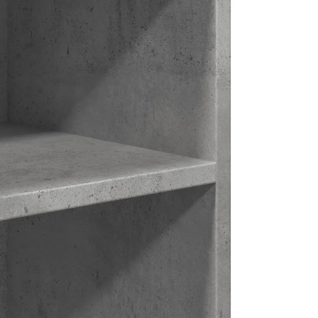 Tavolino con Ruote-Tavolino da soggiorno-Tavolo Grigio Cemento 55x60x78 cm in Truciolato
