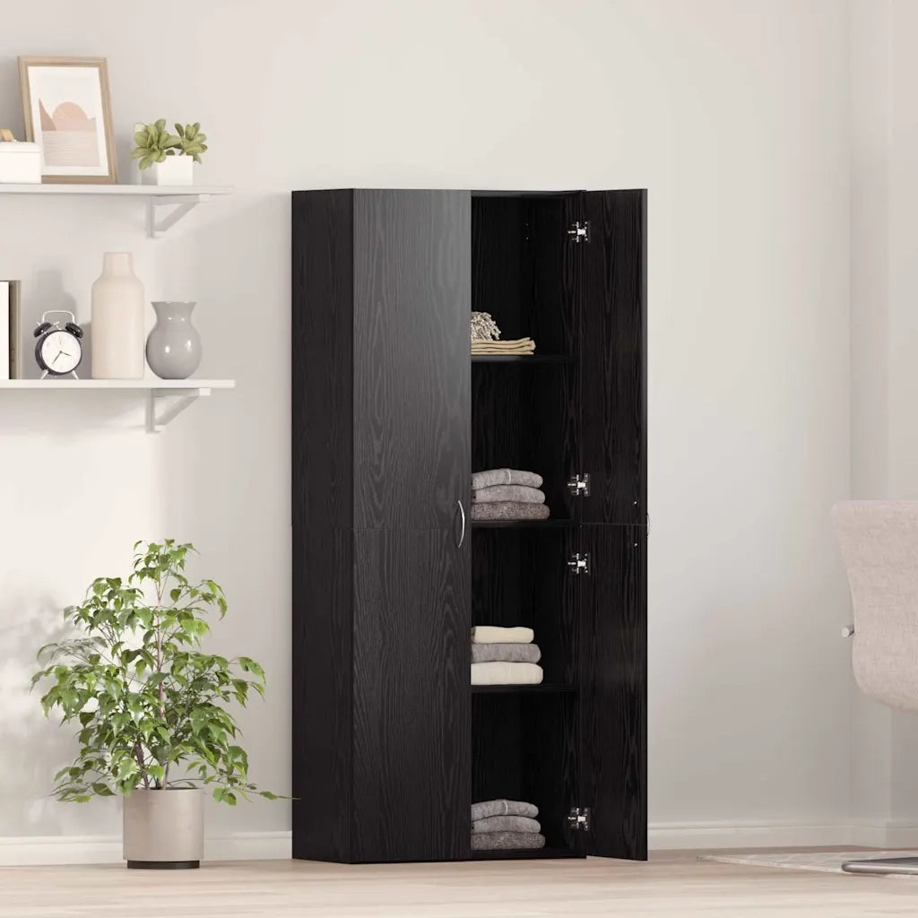 Mobile per Ufficio Rovere Nero 60 x 32 x 152,5 cm CFW3509602