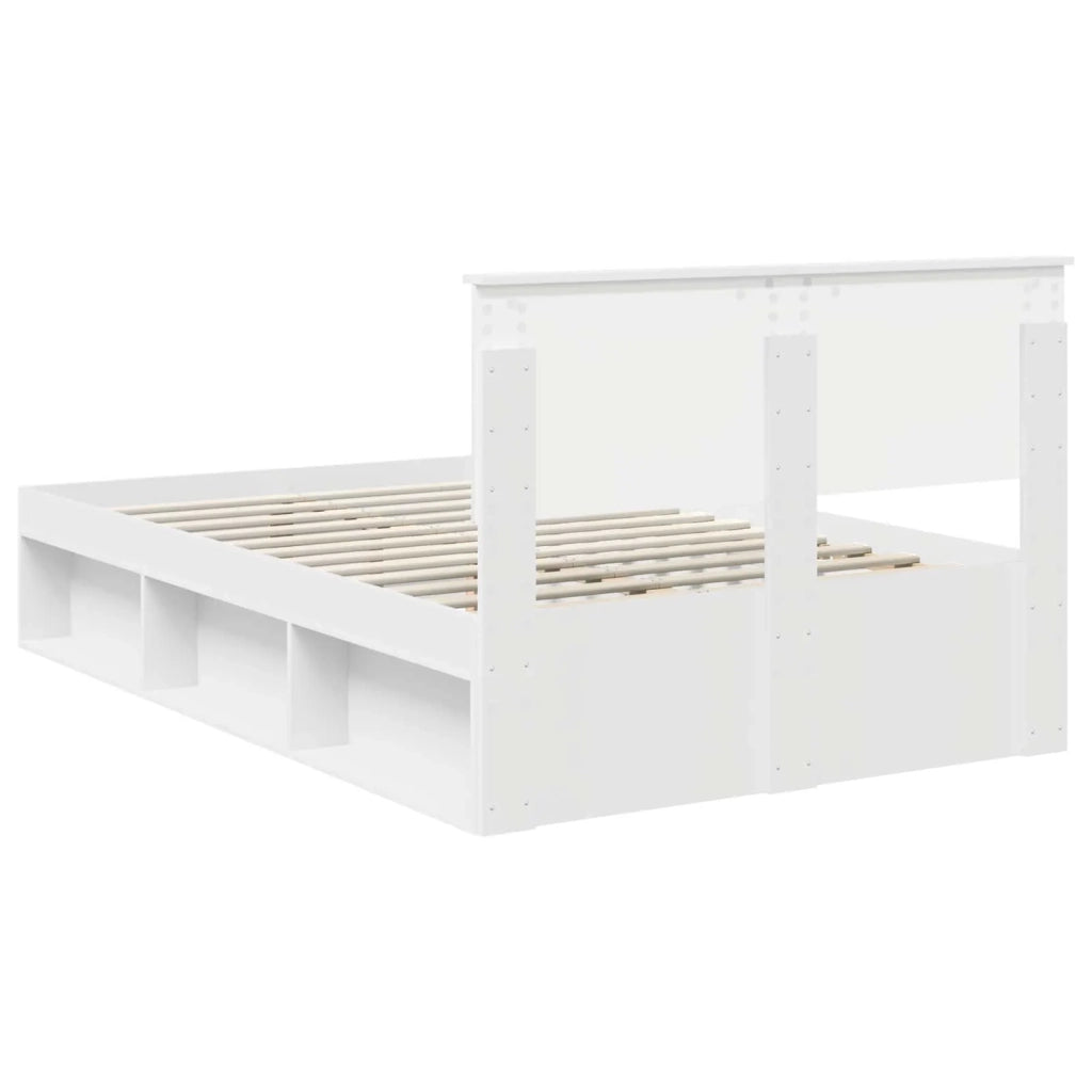 Struttura del letto Bianco 120 x 190 cm Legno multistrato 3407895