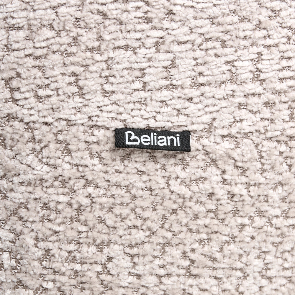 Poltrona girevole Beige Rivestimento in ciniglia con braccioli Seduta ampia Soggiorno moderno