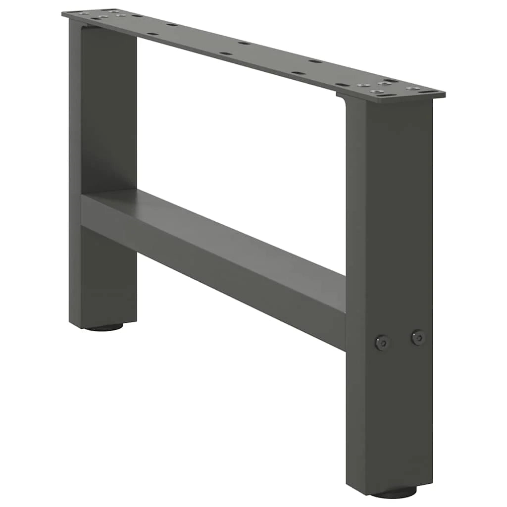 Set di 2 gambe robuste e regolabili per tavolino da caffè 70 x 30 cm in acciaio antracite 02_0057510