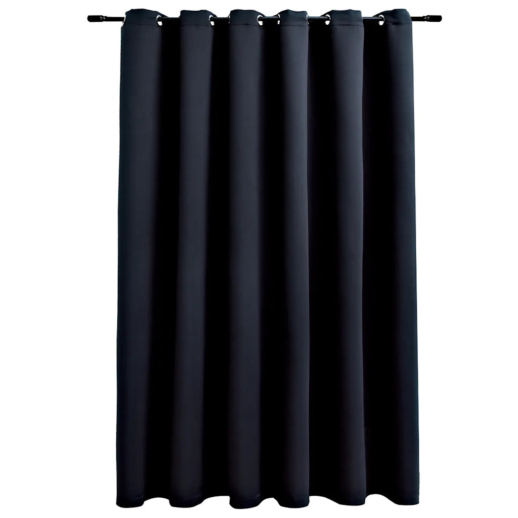 Tenda Oscurante con Anelli in Metallo Nera 290x245  cm cod mxl 66495