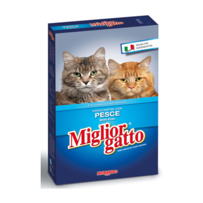 Multipack da 12 confezioni di miglior gatto morando adult croccantini secchi al pesce 400 gr