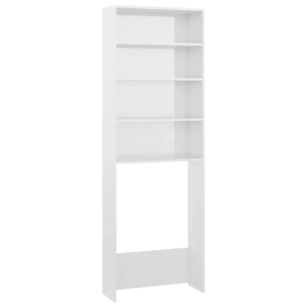 Mobile per Lavatrice Bianco Lucido 64x24x190 cm 808410