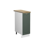 Armadio cucina dispensa alto Fame-Line Verde-oro rustico/Bianco 30 cm, PL Rovere Vicco