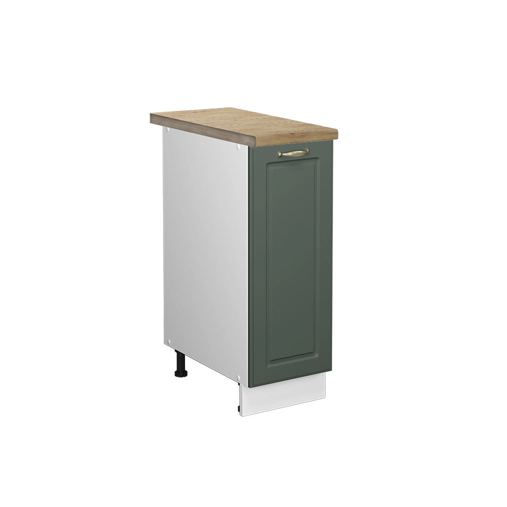 Armadio cucina dispensa alto Fame-Line Verde-oro rustico/Bianco 30 cm, PL Rovere Vicco