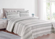 Copriletto Trapuntato Quilt Estivo Piumino 100gr/mq Disegno Pinsonic Sphere - 1 Piazza e Mezza - Tortora